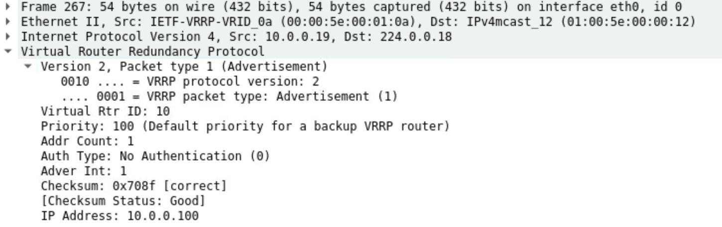 VRRP topology